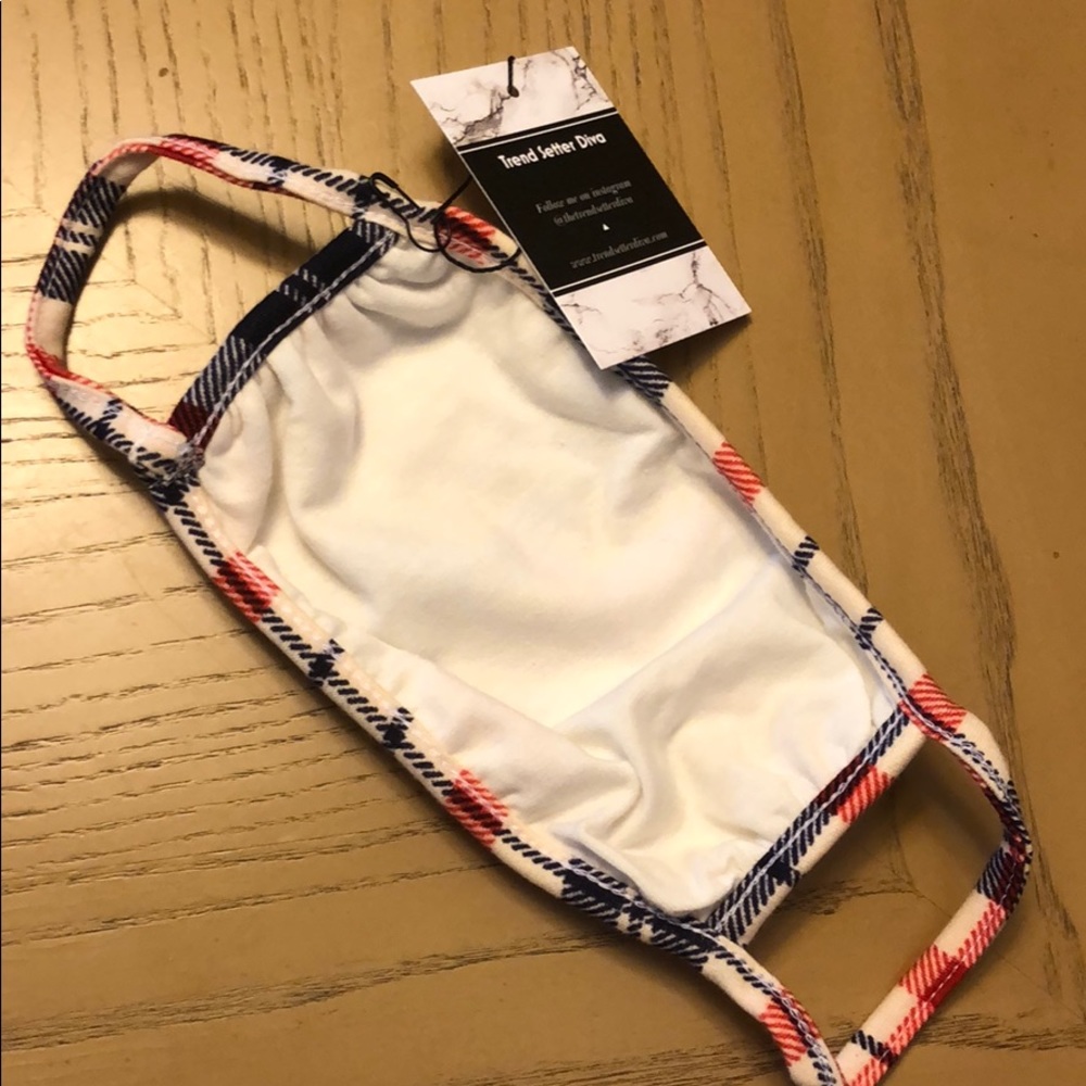 2 for $20! Plaid print face mask - Picture 2 of 6